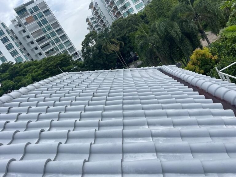 Roof tile replacement and re-waterproofing on a landed property