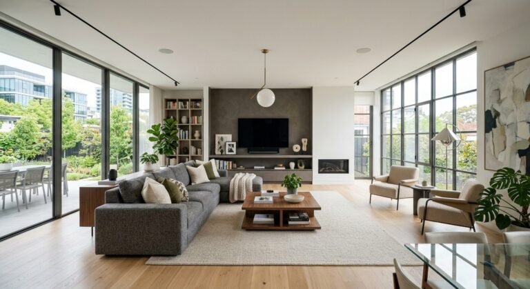 Modern living and dining space renovated by LM Infinite